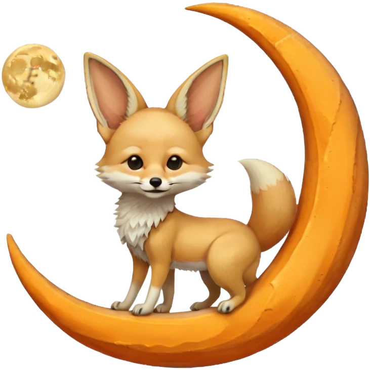 fennec on a moon sickle  emoji