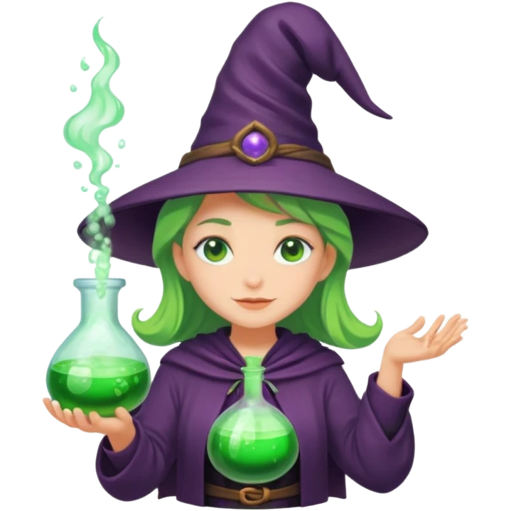 green witch cooking potion emoji