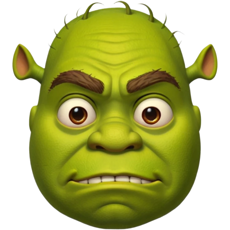Shrek side eye emoji