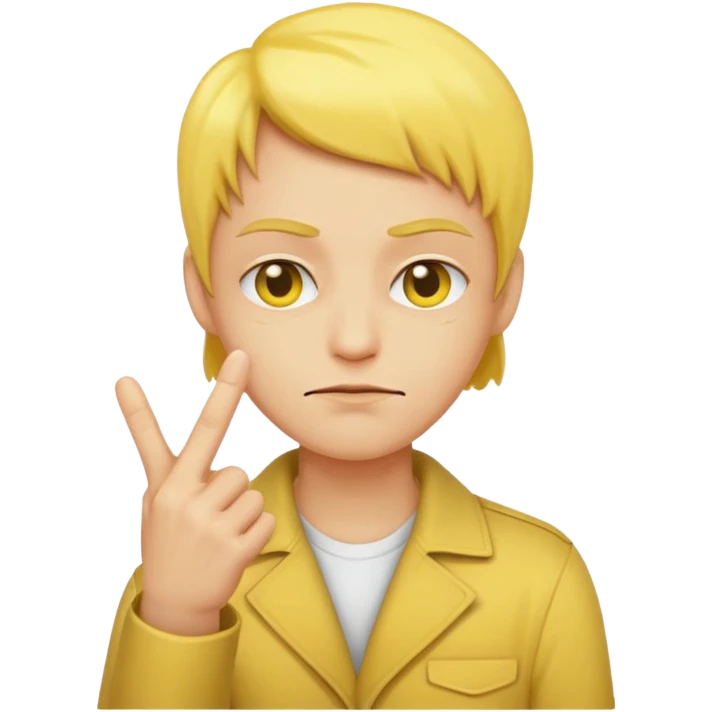 a yellow face with a side eye and a middle finger emoji