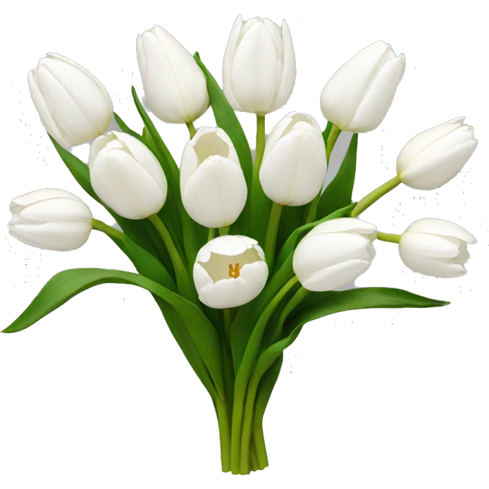 White tulips emoji