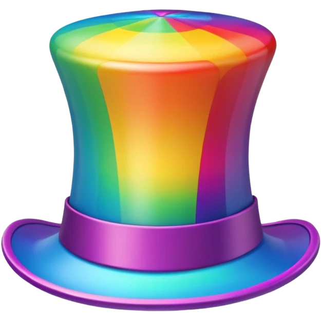 rainbow spinning top hat emoji