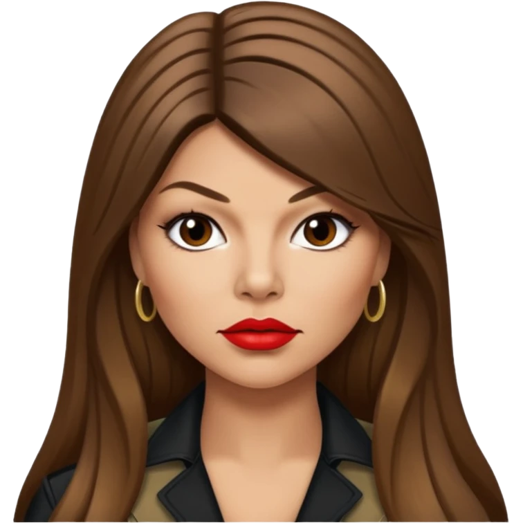 Fergie from Black Eyed Peas with long hair emoji