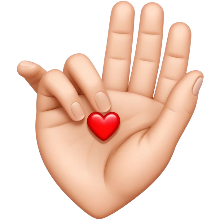 Heart with fingers emoji