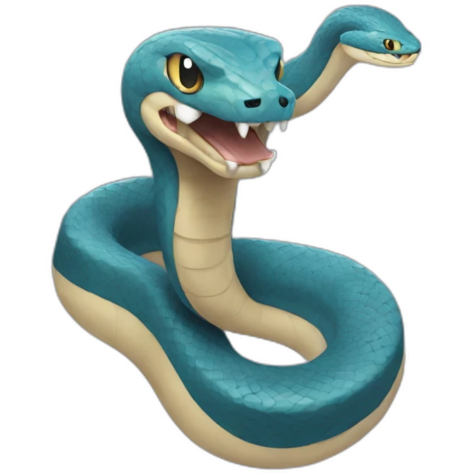 snake blue and beige scary pokemon emoji