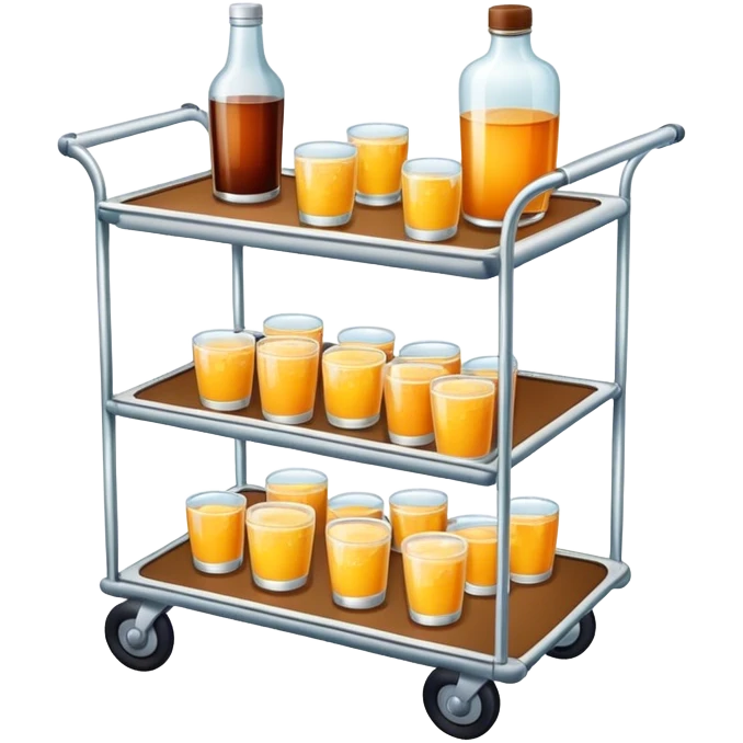 Drink trolley on a airplane emoji