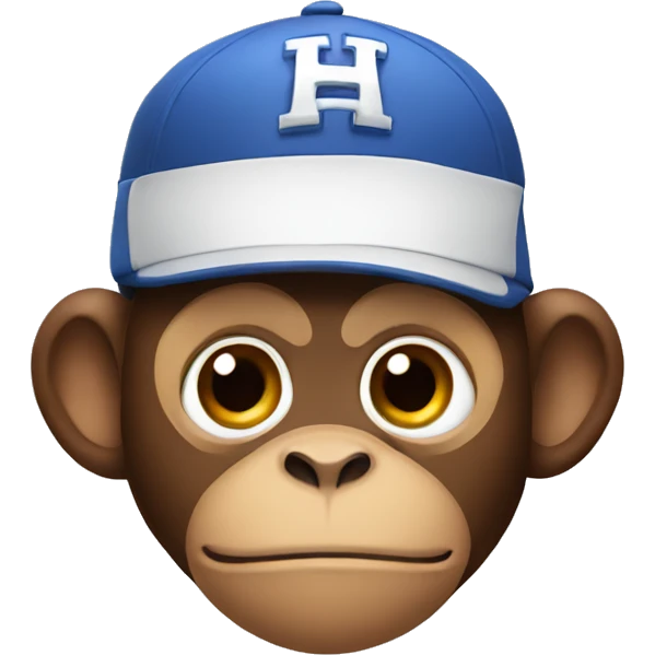 monkey wearing a football hat emoji