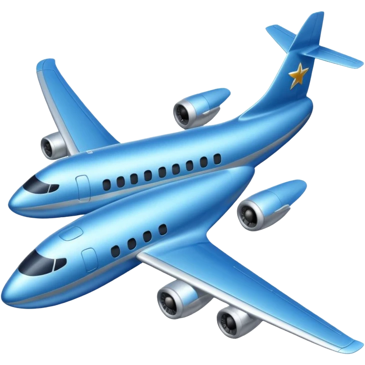 Two floors blue airplane emoji