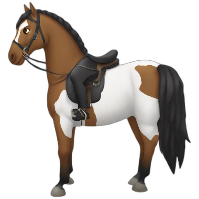 the rock in a horse emoji