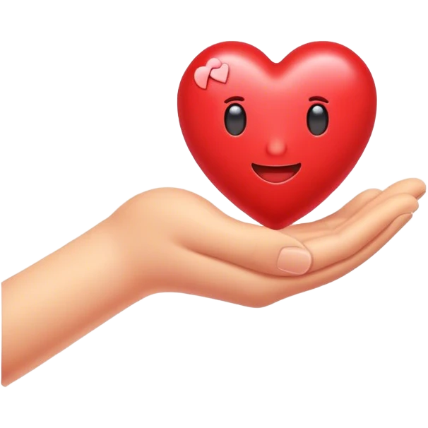 Giving heart in hand emoji  emoji