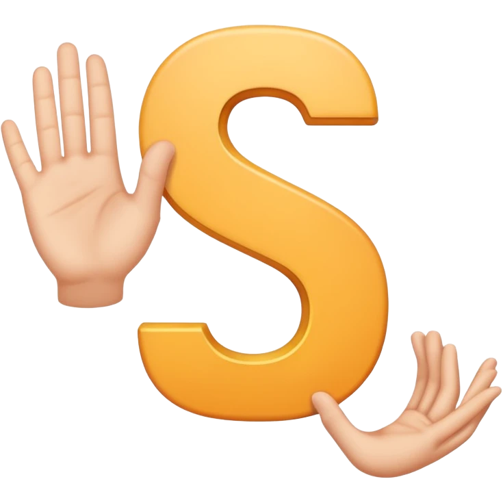 the letter S made with fingers emoji