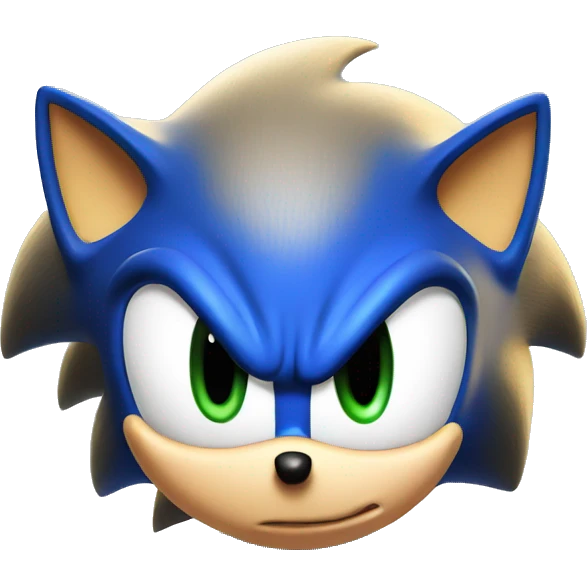 Sonic the hedgehog looking at me angry emoji