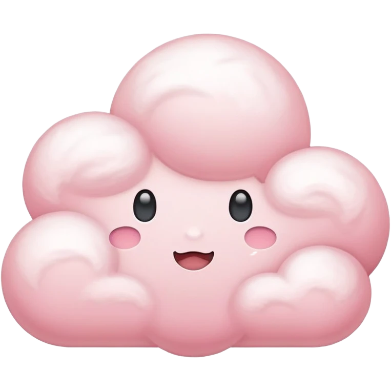 soft pastel pink cloud emoji