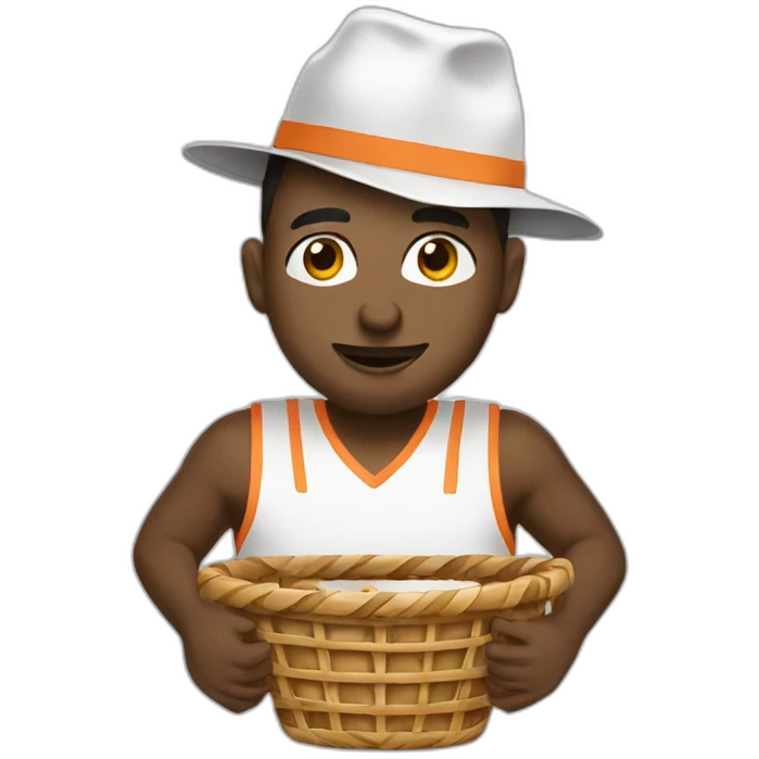 Cigogne basketteur emoji
