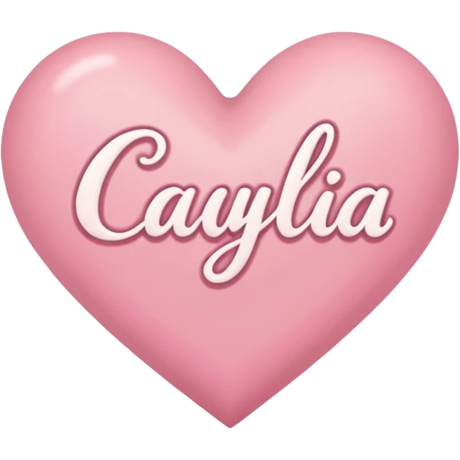 A pink heart with a name Cayla inside it emoji