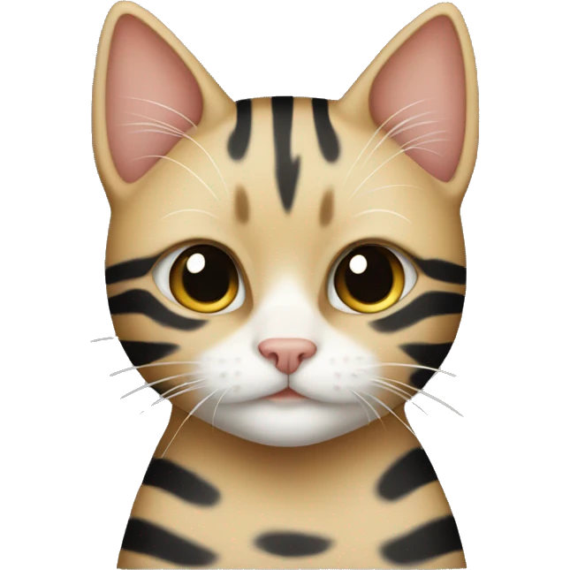 Blonde and black striped cat emoji
