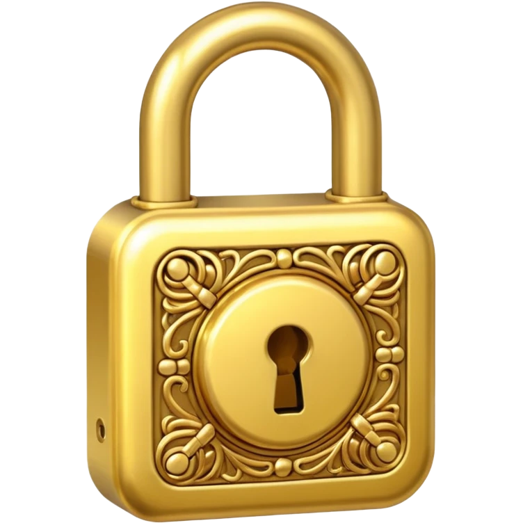 gold lock emoji