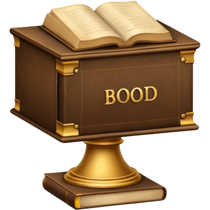 Pedestal with book emoji