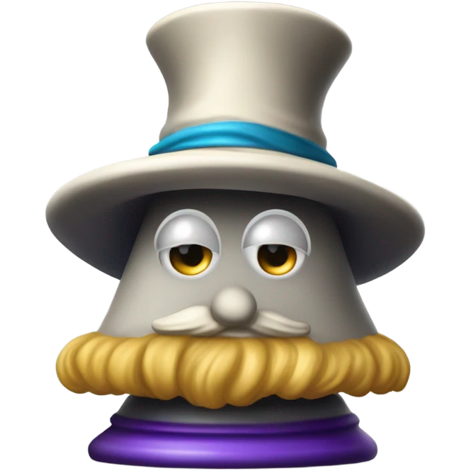 an arrogant chess pawn with a wizard hat emoji