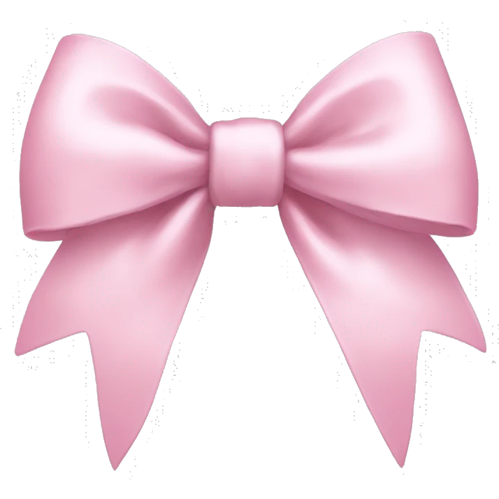 Light pink coquette bow emoji