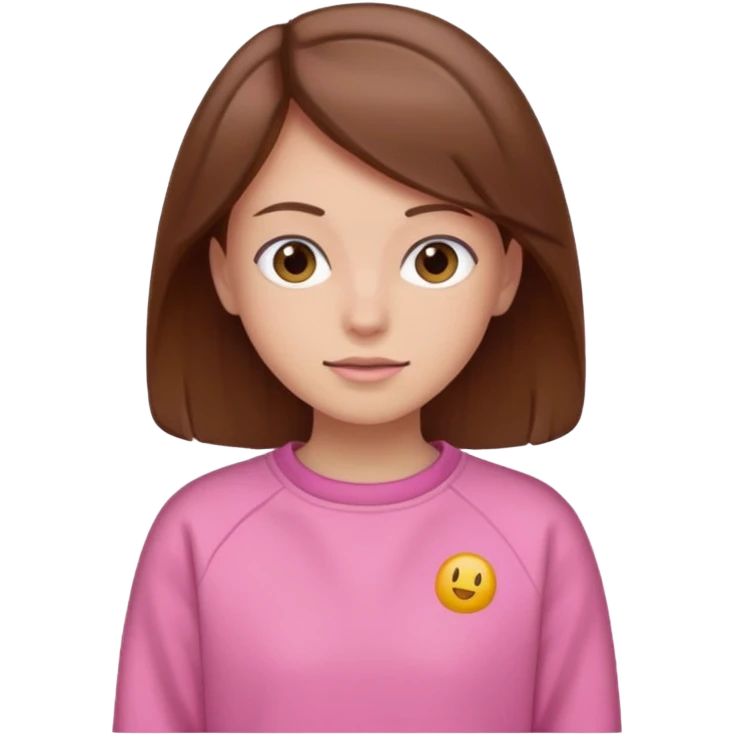 sleeping pink sweatshirt brown hair emoji