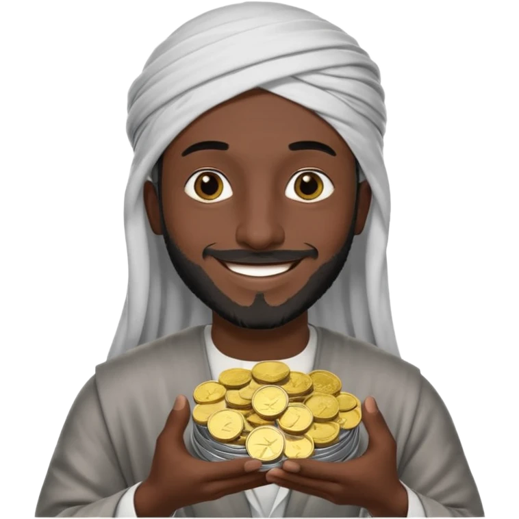 Un árabe  negro con mucha plata  emoji