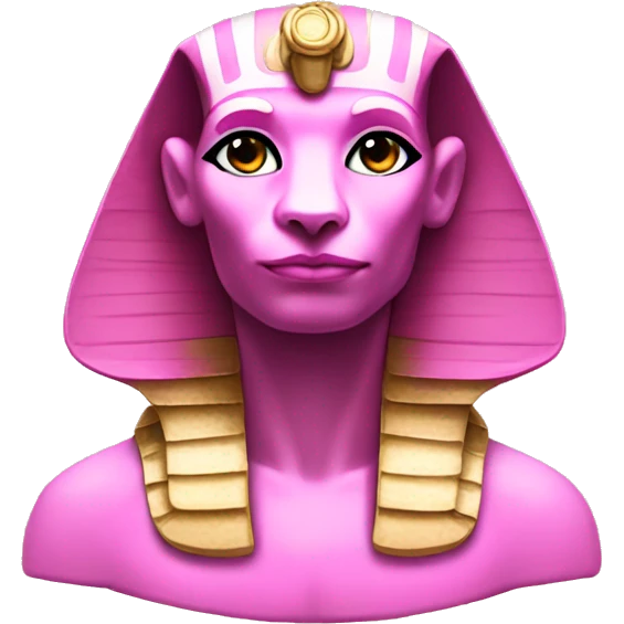 The sphinx in pink clothes emoji