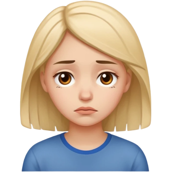 Девушка, которая устала учится и в депрессии  emoji