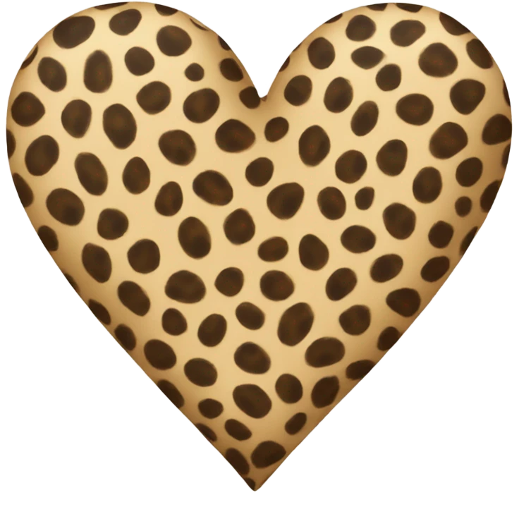cheetah print heart emoji