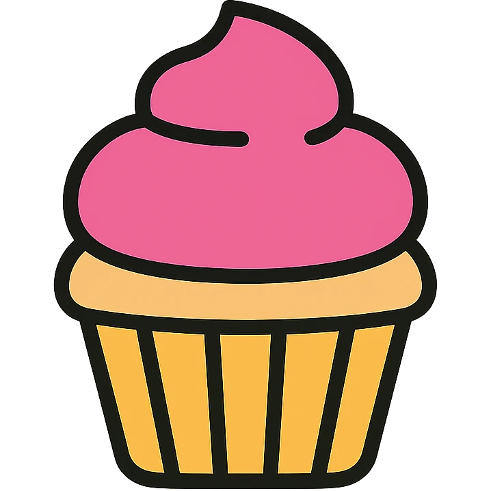cupcake with pink icing emoji