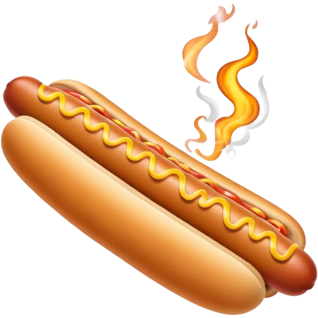 Hot dog smoking a joint emoji