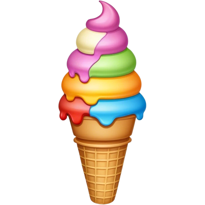 layered ice cream cone emoji