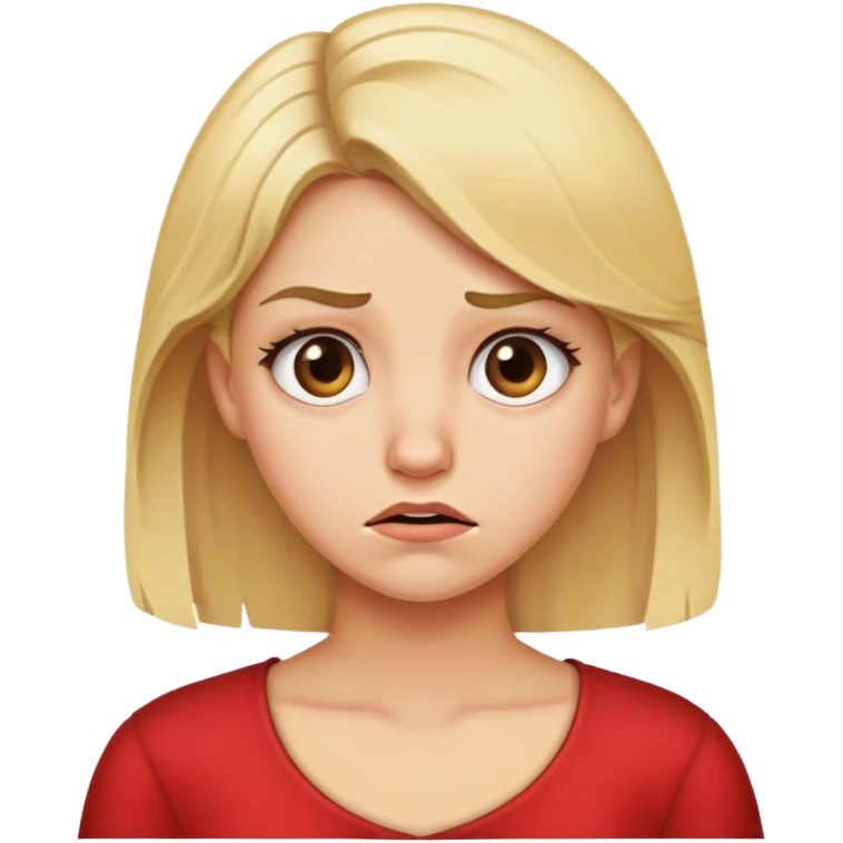 Blonde girl disgusted emoji