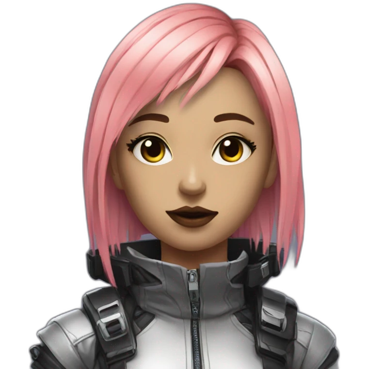 Cyberpunk e-girl emoji