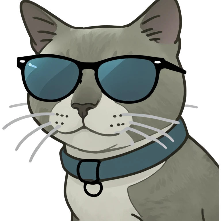 Cat with sunglasses emoji