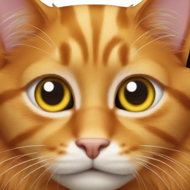 Ginger cat with Eyes emoji emoji