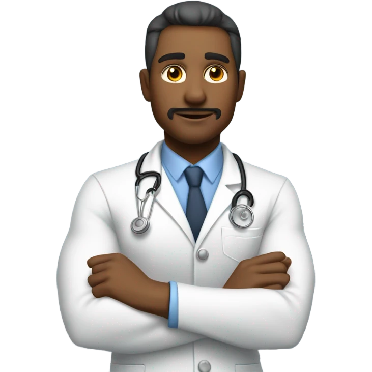 Buff doctor doing anki cards emoji