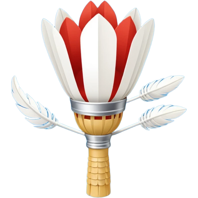 badminton shuttlecock clean white emoji