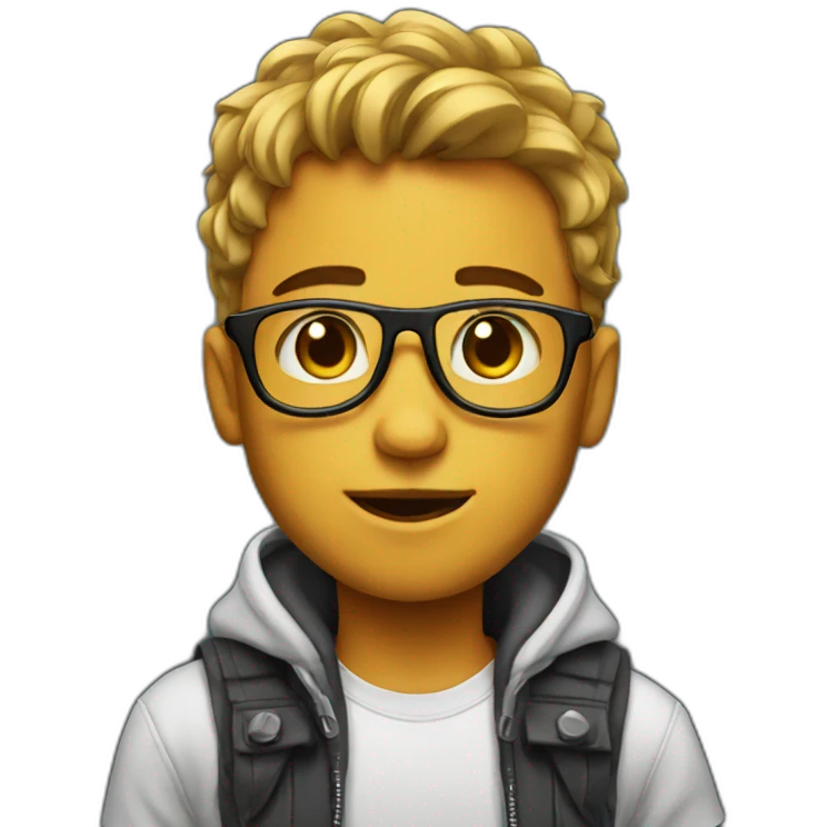 Cool boy portrait  emoji