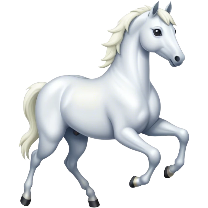 White horse dancing emoji