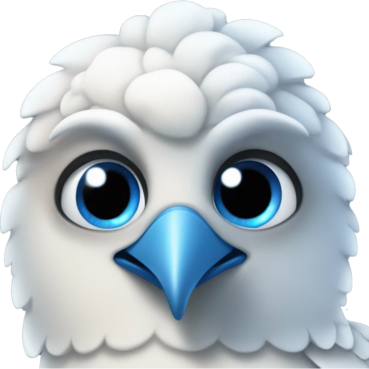 piegon with blue eyes  emoji