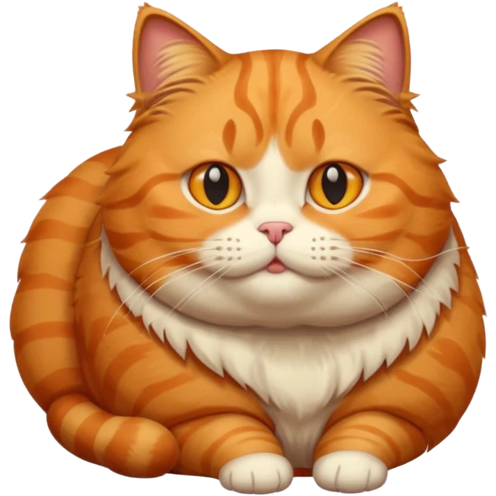 Gato gordo naranja emoji