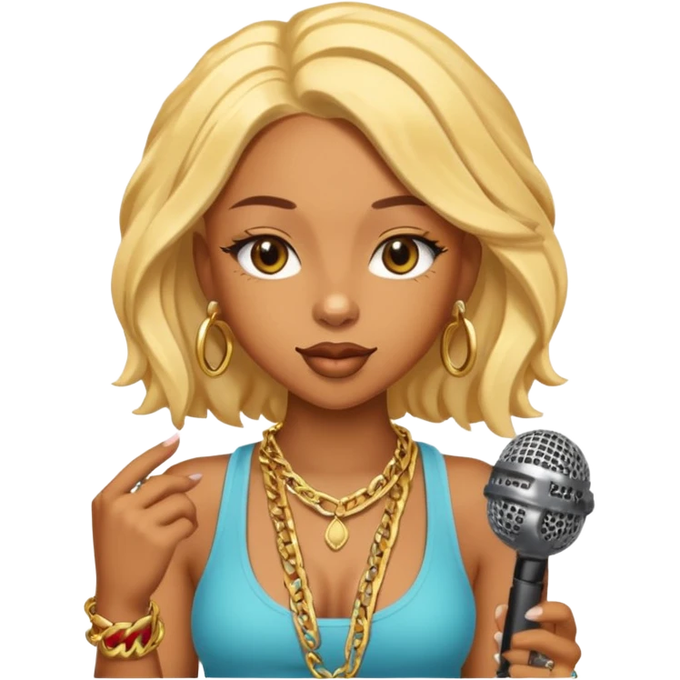 doja cat with mic emoji
