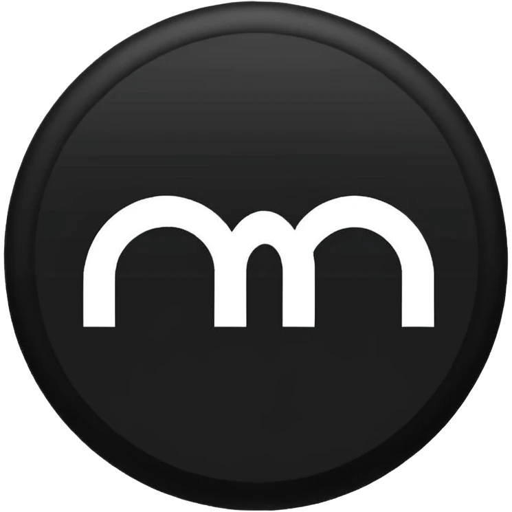 Black circle with “MB” written on in the middle of it. Nothing else no holes or anything. emoji