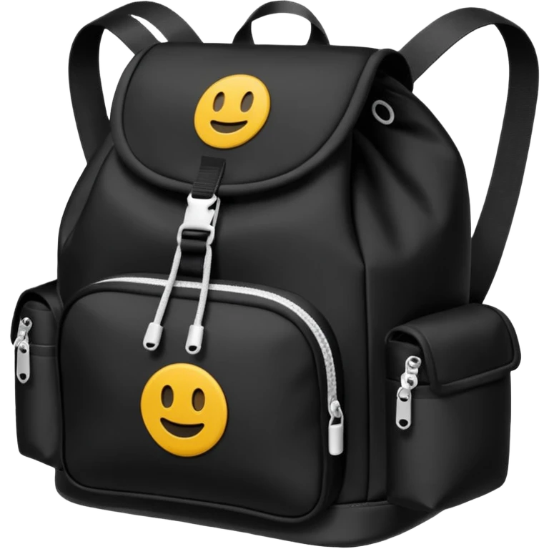 sac a dos de sport noir sans smiley emoji