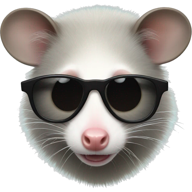 Opossum with sunglasses emoji