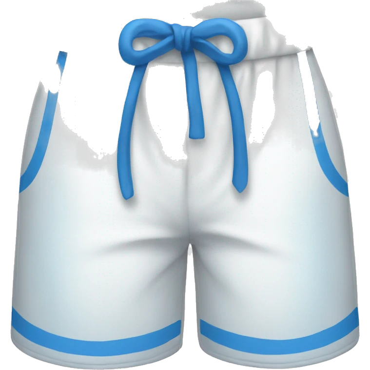 White shorts with blue design emoji