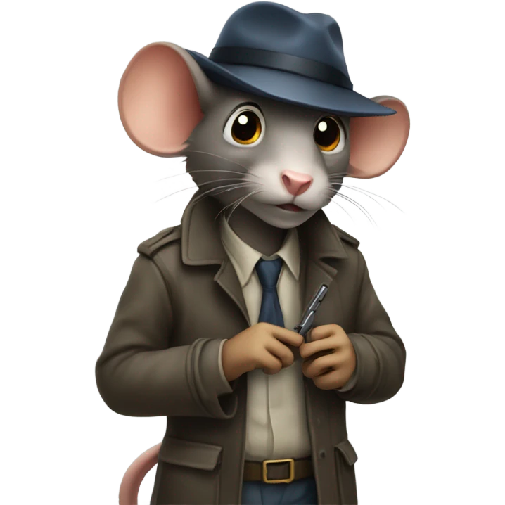 Rat stalker detective emoji
