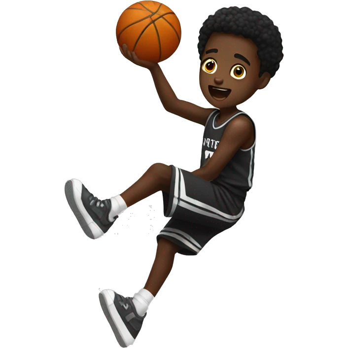 Black kid dunking  emoji