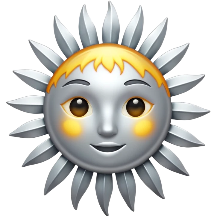 silver sun emoji